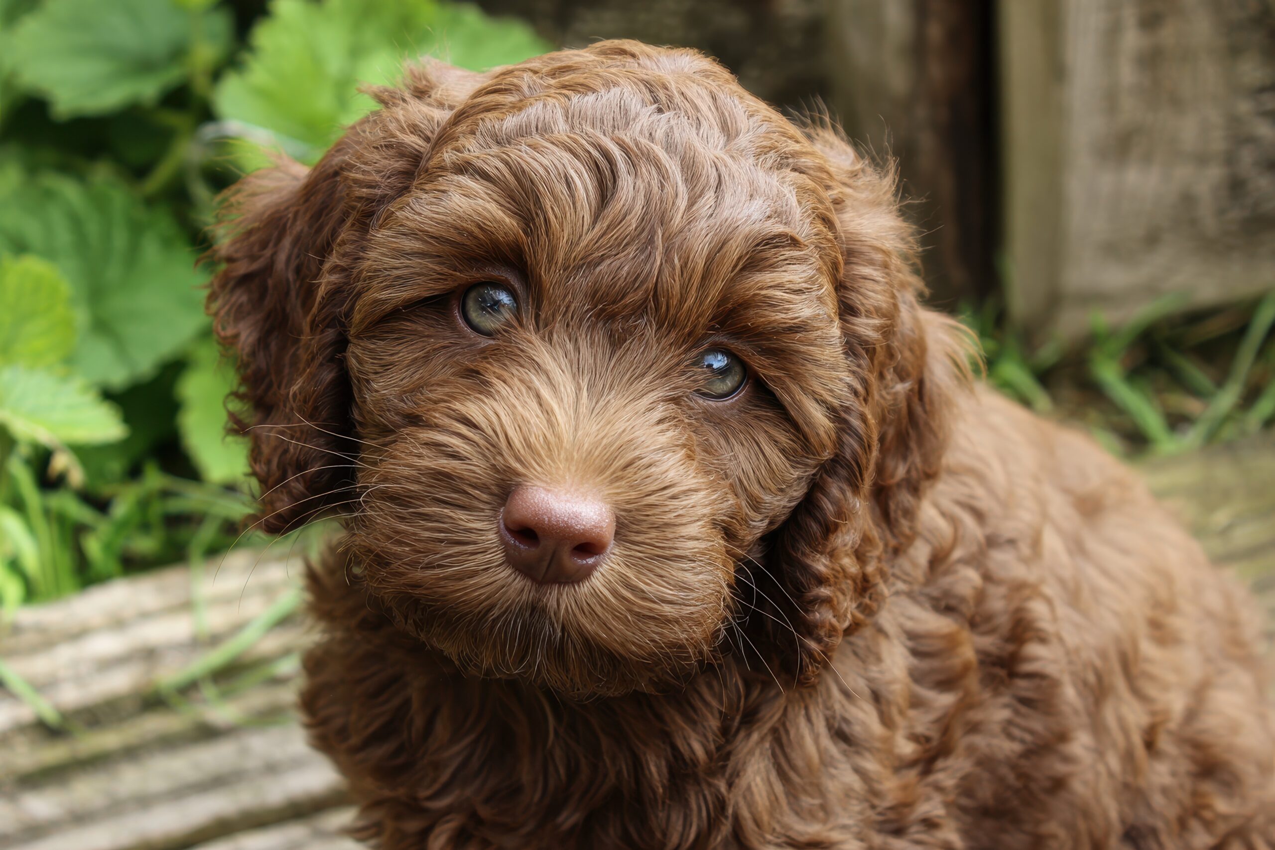 Brown cockapoo puppy named Nelli